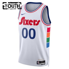 Dječji NBA Dres Philadelphia 76ers Personalizirani Nike 2024-25 City Edition Bijela Swingman